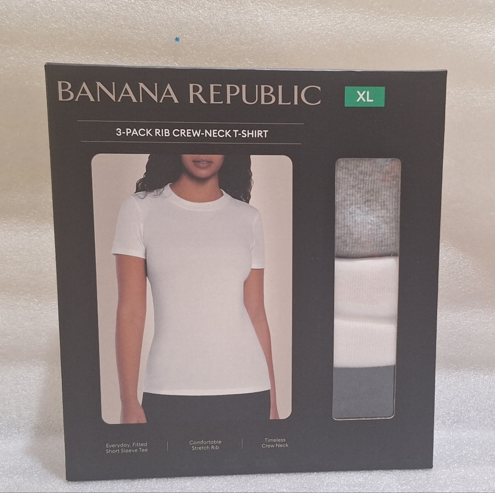 Banana Republic Rib Crew-Neck T-Shirts